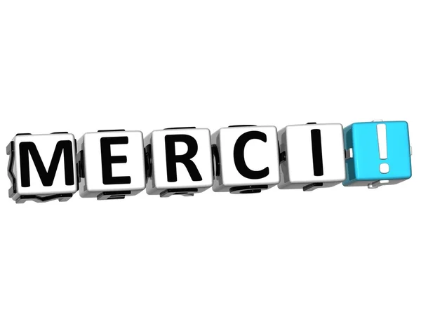 Ordet merci - tack på många olika språk. — Stockfoto