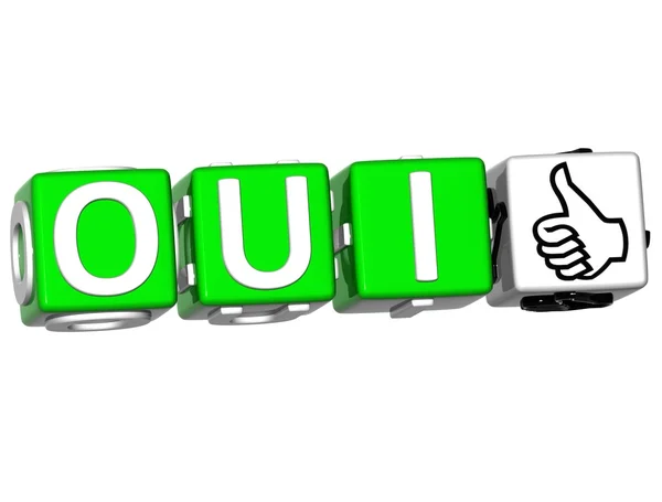 The word Oui - Yes in many different languages. — Stock Photo, Image