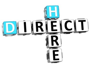 3D Get Direct Mail Here Crossword clipart