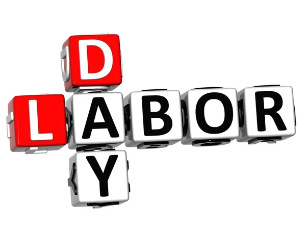 3D Labor Day Job Mots croisés — Photo