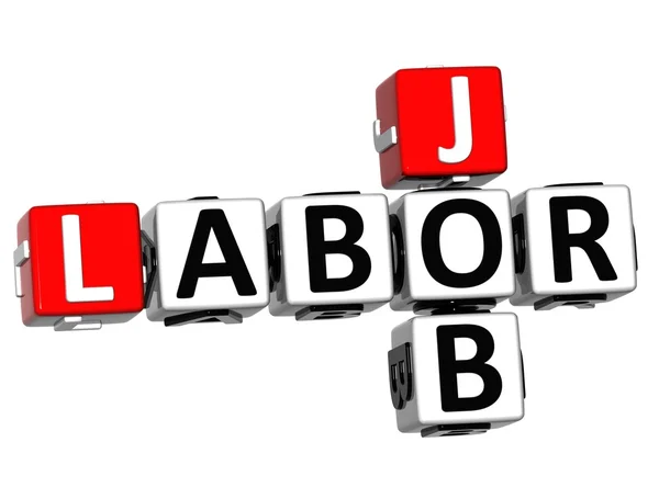 3D Labor Day Job Mots croisés — Photo