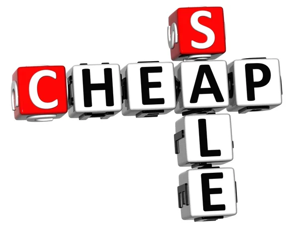 3D Cheap Sale Crossword text — Stock Photo, Image