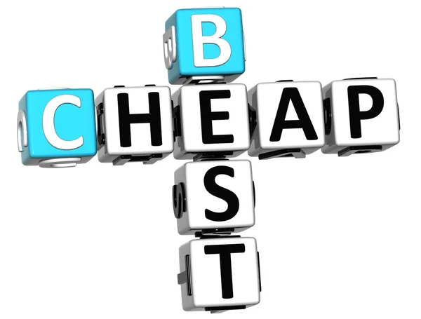 3D Cheap Best Crossword text — Stock Photo, Image