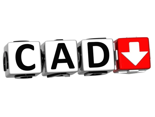 Wisselkoers CAD concept symbool knop op witte achtergrond — Stockfoto