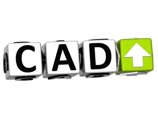 Currency CAD rate concept symbol button auf weißem Hintergrund — Stockfoto