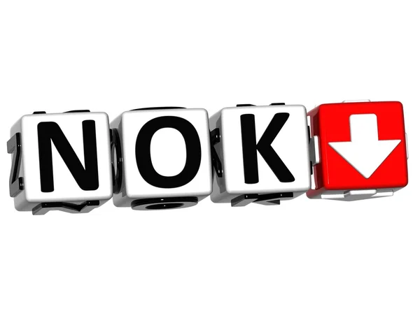 Moneda NOK tasa concepto botón de símbolo sobre fondo blanco —  Fotos de Stock