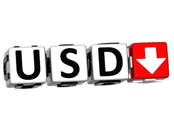 Moeda USD taxa conceito símbolo botão no fundo branco — Fotografia de Stock