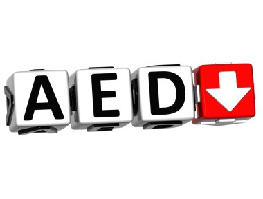 para birimi aed oranı kavramı simge düğmesini beyaz zemin üzerine