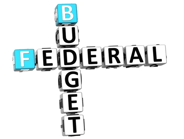 stock image 3D Budget Federal text Crossword