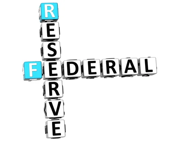 3D Reserve Federal text Crossword — Stock Photo, Image