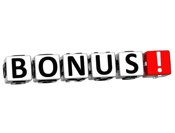 Буквы блоков бонусных кредитов 3D Get Bonus Credits — стоковое фото