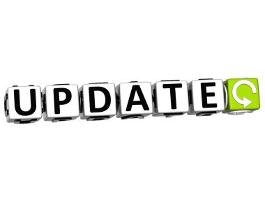3D update gezinti düğmesini küp metin