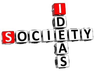 3D Society Ideas Crossword cube words clipart