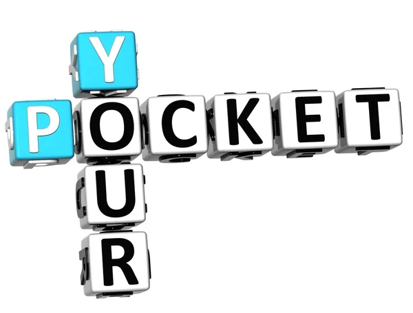 3D Your Pocket Crossword cube words — Stock Photo, Image