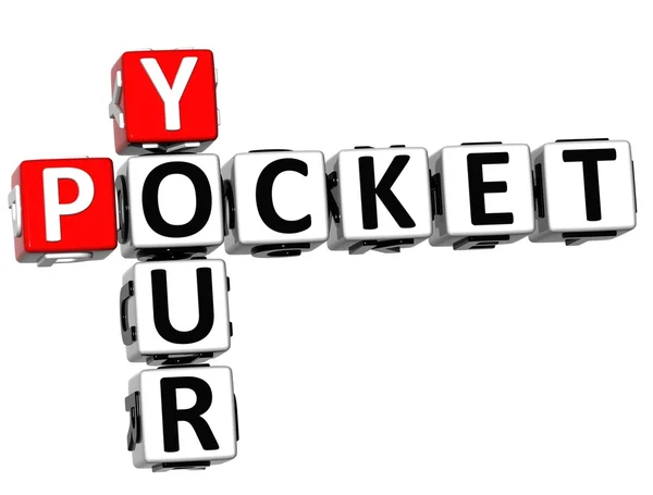 3D Your Pocket Crossword cube words — Stock Photo, Image