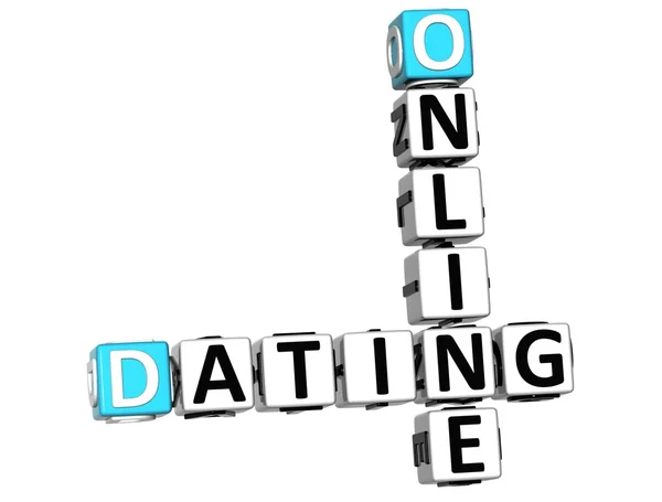 3D online dating bulmaca küp kelimeler — Stok fotoğraf