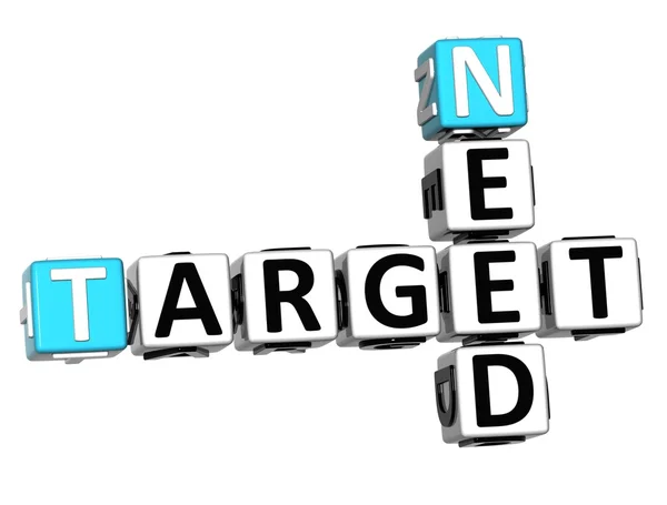 3D Need Target Crossword-ord – stockfoto