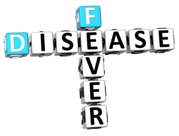 3D sjukdom feber korsord text — Stockfoto