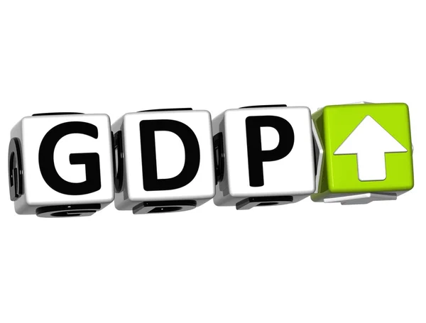 stock image 3D Gdp button block cube text