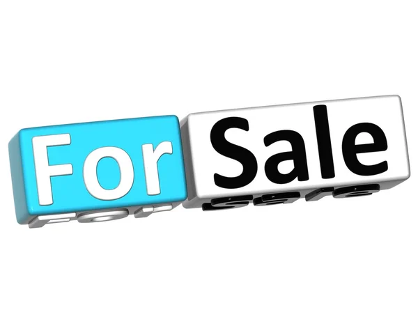 3D block knappen för försäljning text — Stockfoto