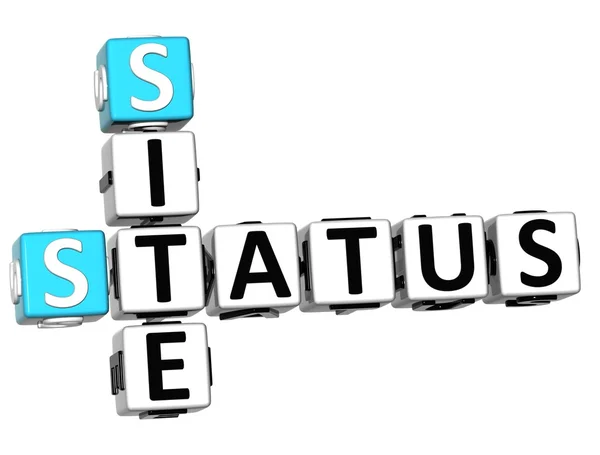 3D Status Site Crossword text — Stock Photo, Image
