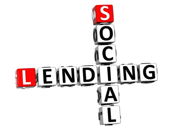 stock image 3D Social Lending Crossword text