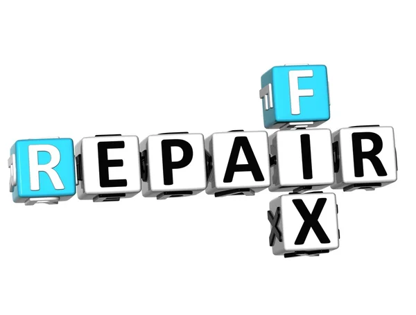 3D gratis Fix and Repair Need Crucigrama — Foto de Stock