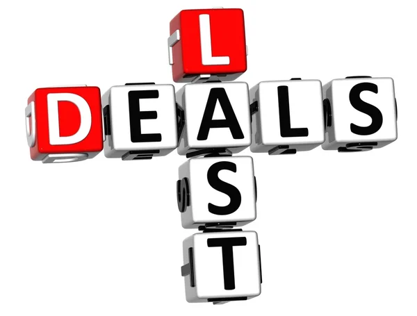 3D Last Deals Crossword text — Stock Photo, Image