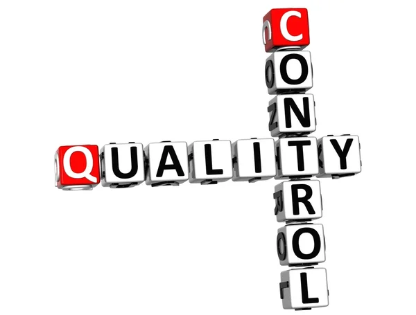 3D Control Quality text Crossword — Stock Photo, Image