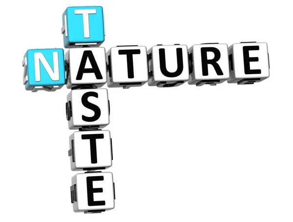 3D Taste Nature Crossword text — Stock Photo, Image