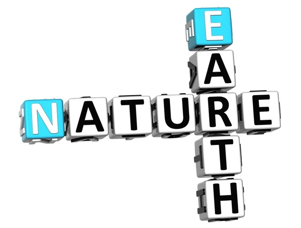 3D jorden naturen korsord text — Stockfoto