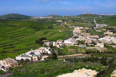 gozo, malta, Akdeniz in kırsal manzara manzara