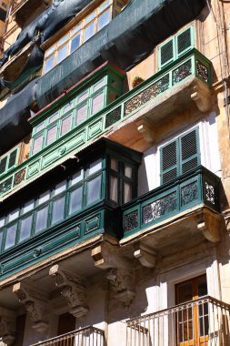 geleneksel Malta balkon, valletta, malta