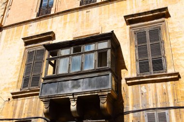 geleneksel Malta balkon, valletta, malta