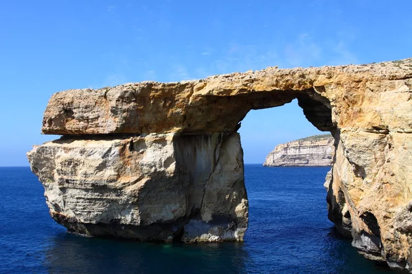 Ventana azul, famoso arco de piedra en la isla de Gozo, Malta — Foto de Stock