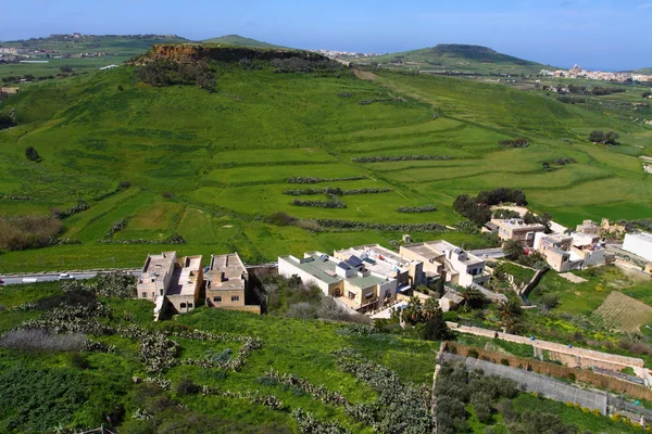 Paesaggio paesaggio di campagna a Gozo, Malta, Mar Mediterraneo — Foto Stock
