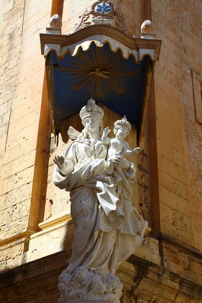 Fachada de la Catedral de San Pablo, Mdina, Malta — Foto de Stock