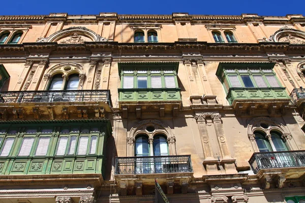 Geleneksel Malta balkon, valletta, malta — Stok fotoğraf