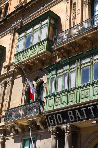 Balcón tradicional maltés, La Valeta, Malta —  Fotos de Stock
