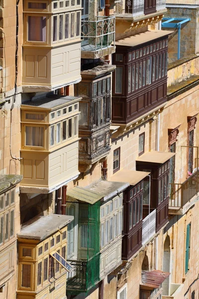 Traditional Maltese balcony, Valletta, Malta — Stock Photo, Image