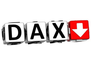 3D DAX Stock Market Block text