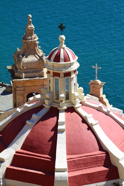 Tradiční maltský architektura ve Vallettě, malta — Stock fotografie