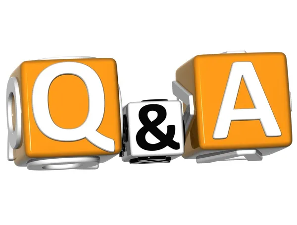 3D Question & Answer on white background — Stock Photo, Image