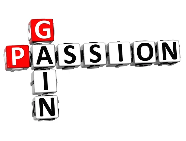3D Gain Passion Crossword text — Stock Photo, Image