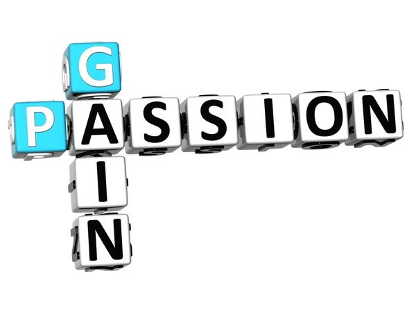 3D Gain Passion Crossword text — Stock Photo, Image