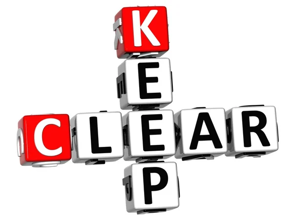 3D Keep Clear Sword text — стоковое фото