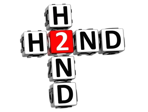 3D Hand to Hand Crossword text — Stok fotoğraf