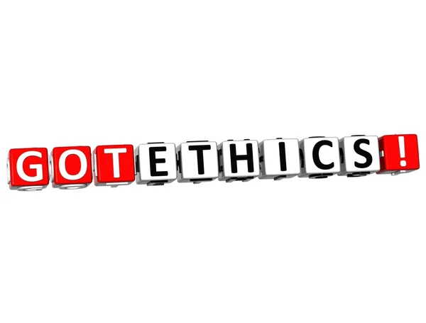 3D Got Ethics Куб текст — стокове фото