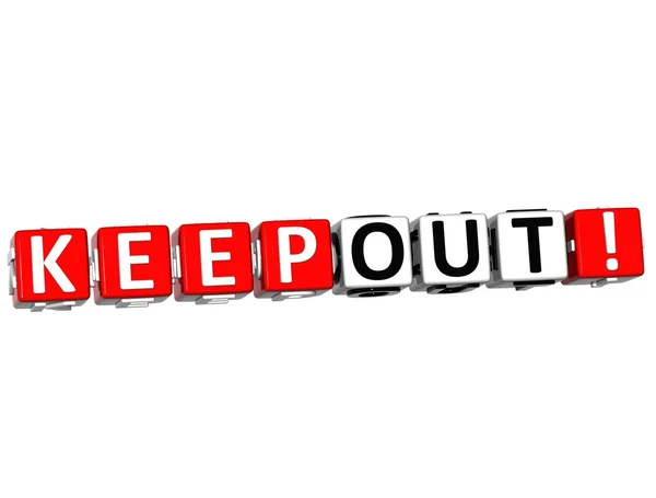 3D Keep Out Cube text — Stock Photo, Image