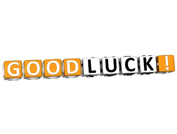3D Good Luck Cube text — Stock Photo, Image